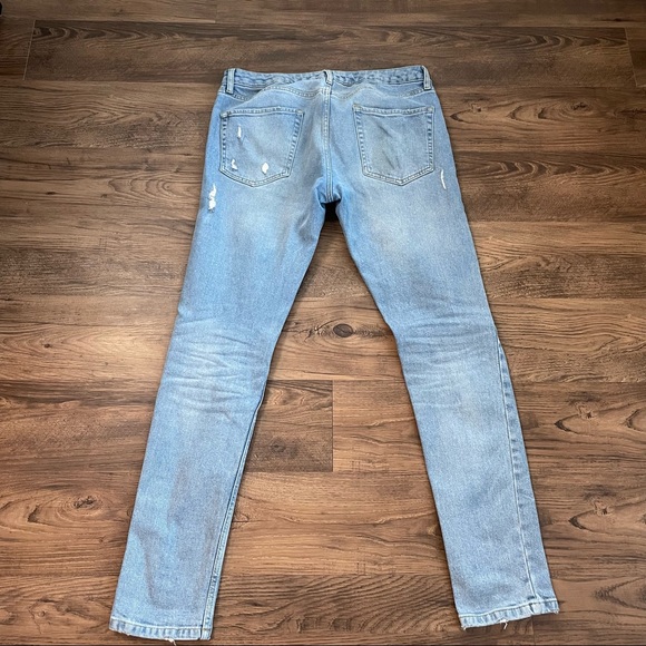 TOPMAN RIPPED SKINNY JEANS - Picture 2 of 3